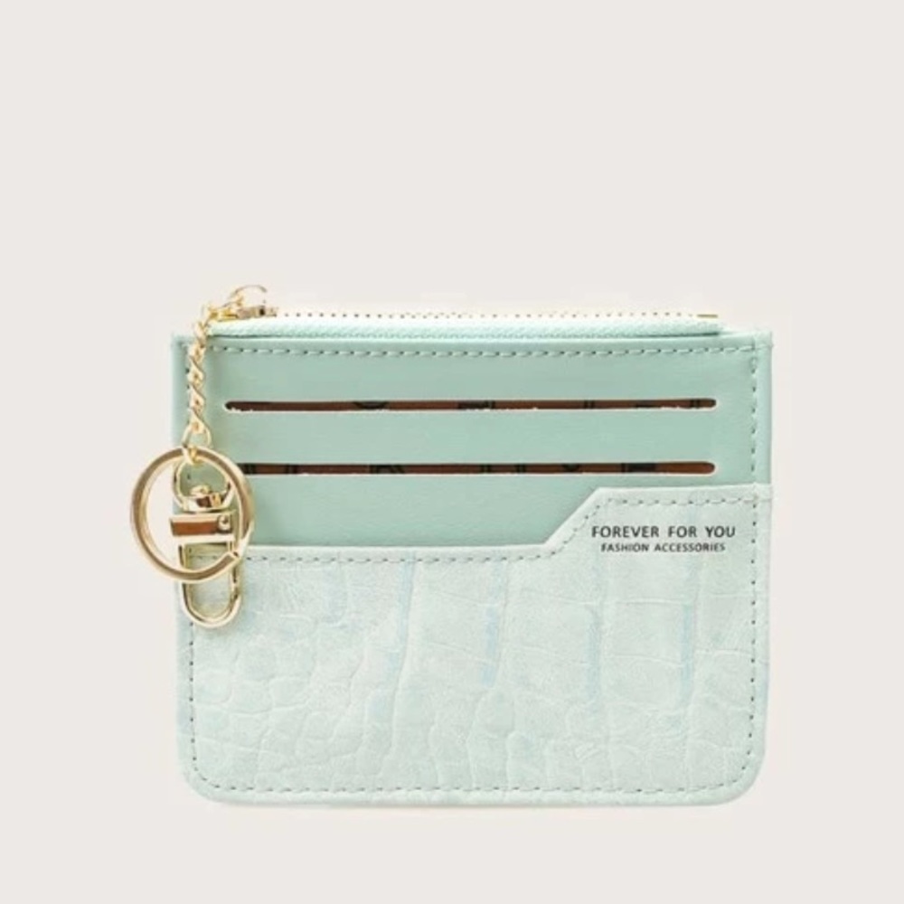 Croc Embossed Purse With Card Holder - Picture 3 of 4
